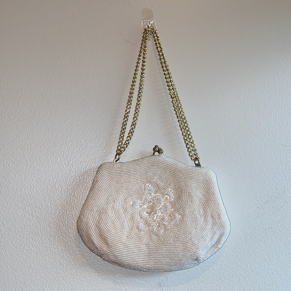 Vintage Delill Beaded Handbag White - Picture 13 of 15